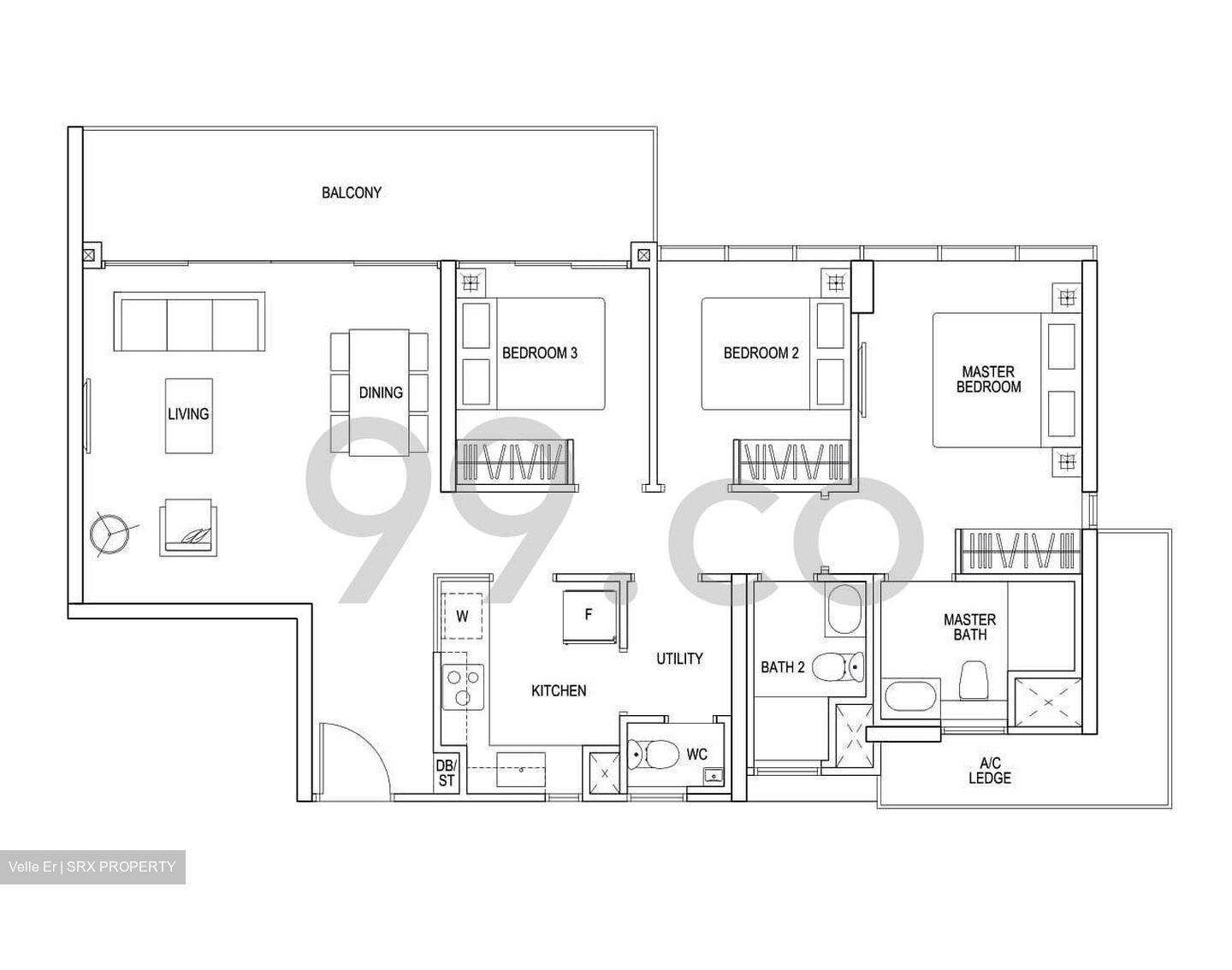 The Poiz Residences (D13), Apartment #320070111
